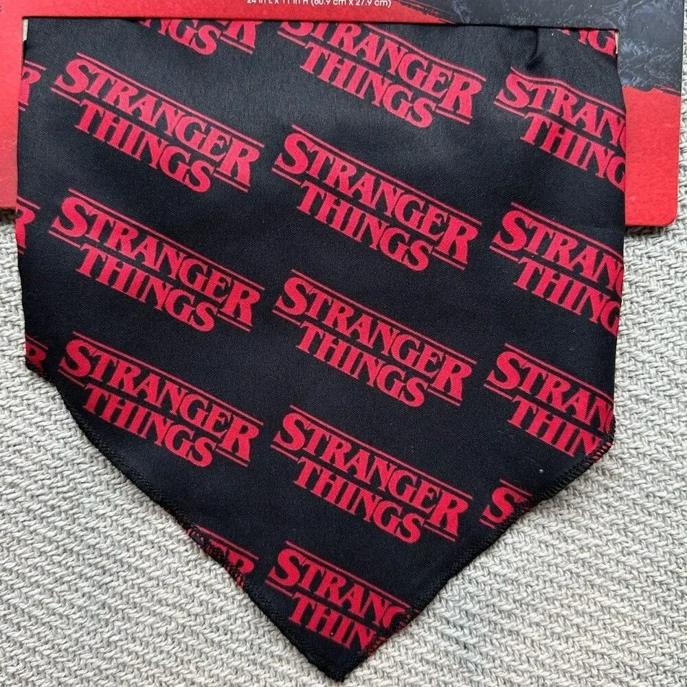 Netflix STRANGER THINGS Dog Bandana Black Small/Medium NWT Puppy Gift